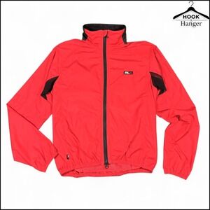 Polo‎ Sport RLX Womens XS Red Black Cycling Windbreaker Jacket Y2K Sporty Retro